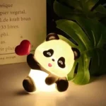 Panda Led Night Lamp with Heart