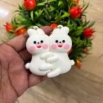 Hugging Bunny Couple Keychain - Image 5