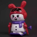 Skiing Bunny Wind Up Toy