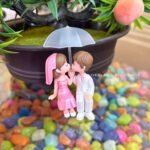 Miniature Cute Umbrella Couple 2 Pc Set - Image 3