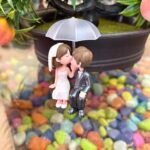Miniature Cute Umbrella Couple 2 Pc Set