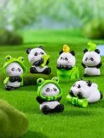 Cute Panda Miniature Set - Pack of 6 - Image 7
