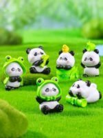 Cute Panda Miniature Set - Pack of 6 - Image 9