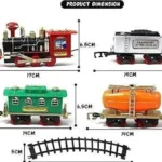 Classic Battery Operated Toy Train Set  With Tracks and Smoke Effect - Image 2