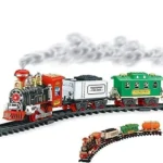 Classic Battery Operated Toy Train Set  With Tracks and Smoke Effect - Image 3