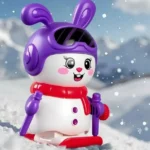 Skiing Bunny Wind Up Toy - Image 2