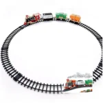 Classic Battery Operated Toy Train Set  With Tracks and Smoke Effect