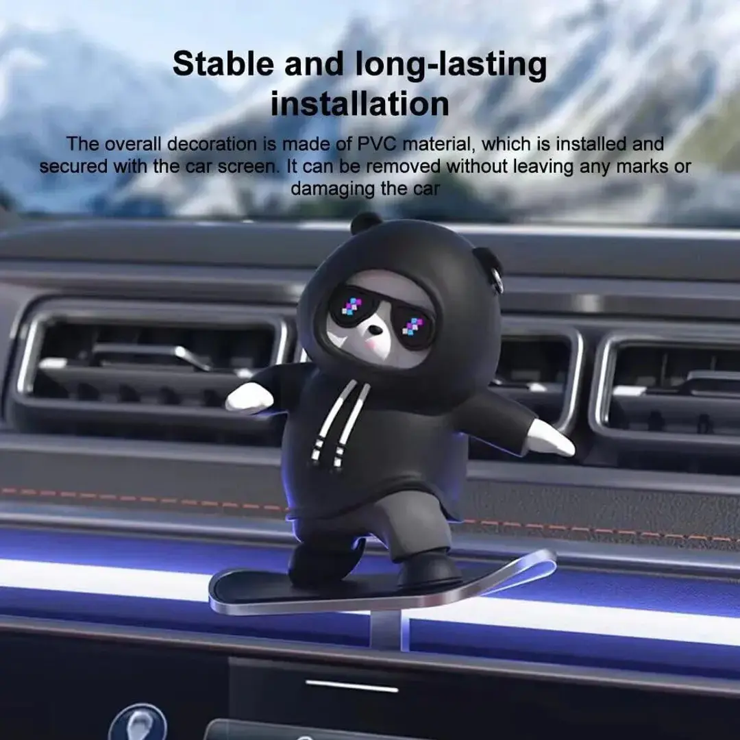 p98HGjtv.webp Skater Panda Dashboard Toy - Image 1