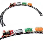 Classic Battery Operated Toy Train Set  With Tracks and Smoke Effect - Image 4