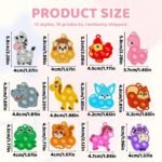 Mini Pop it Charms Animal Keychain - Image 2
