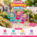Clapping Monkey Bubble Toy