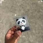 Solar powered Panda Bobblehead Car dashboard toy